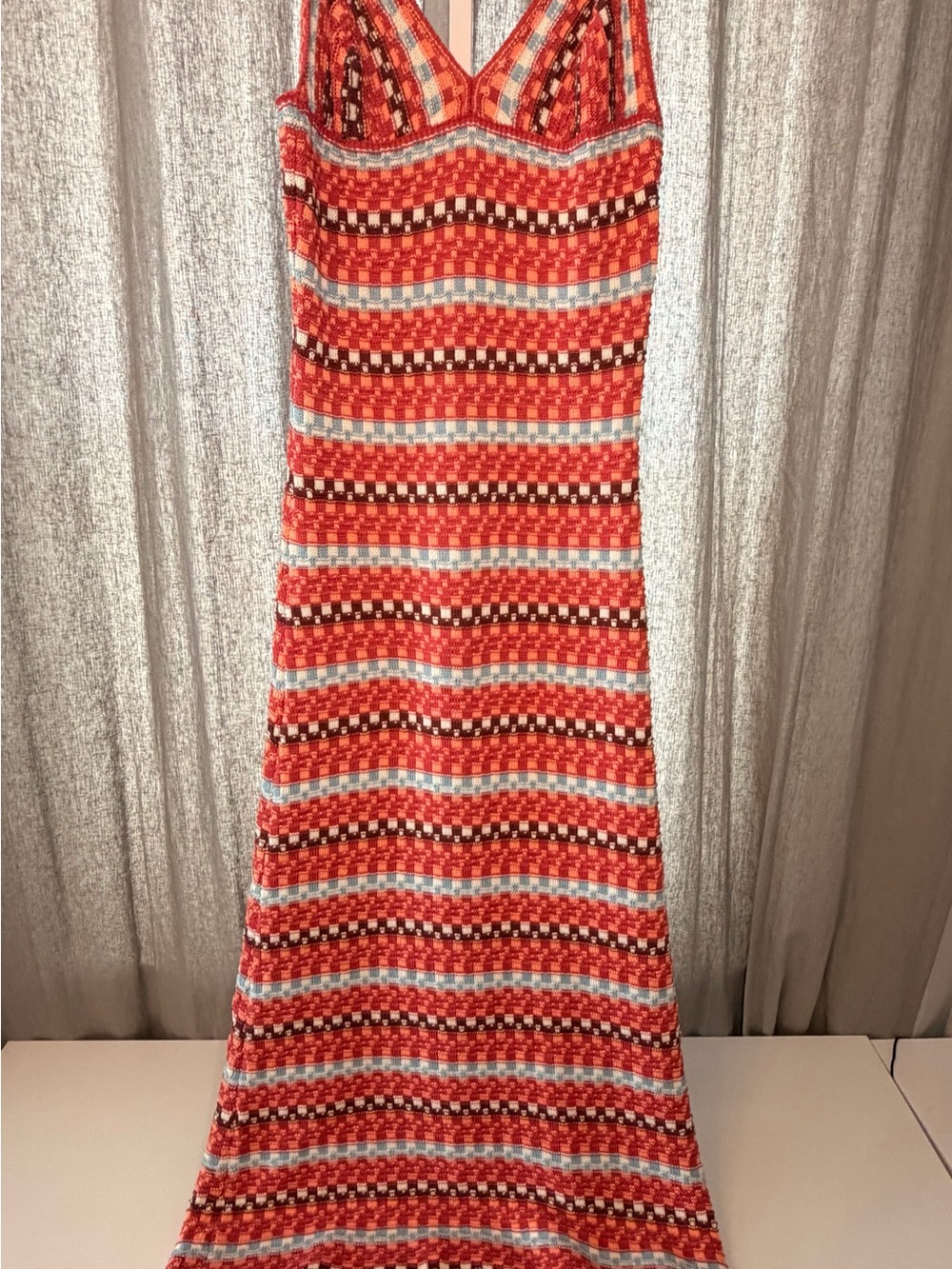 Striped Knit Maxi Dress